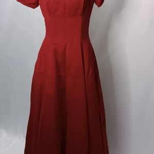 Victor Costa Stunning Red Maxi Dress